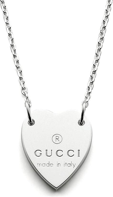 gucci heart necklace cheap|Trademark necklace with heart pendant .